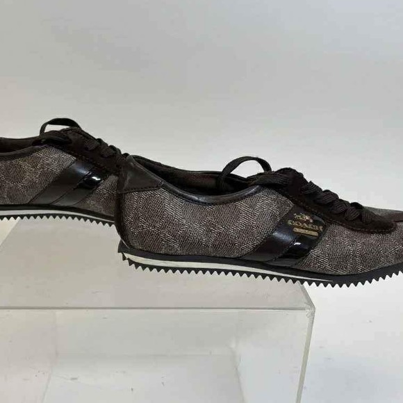 Coach Designer Ny Ivy Sig Peb Women's Brown Casual Sneakers - Size 7.5B - Picture 2 of 7